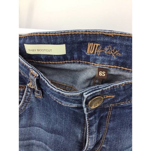 Kut from the Kloth Karen Baby Bootcut Low Rise Jeans Women's Size 6S Blue - Picture 4 of 12